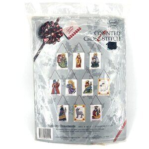 Nativity Ornaments Kit 50511 Something Special Cross Stitch Makes 10 3x4 in. NEW